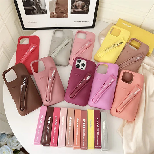 Coque iPhone Rhode Gray Toast Ribbon Espresso – Étui Souple en Silicone, Design Élégant & Protecteur