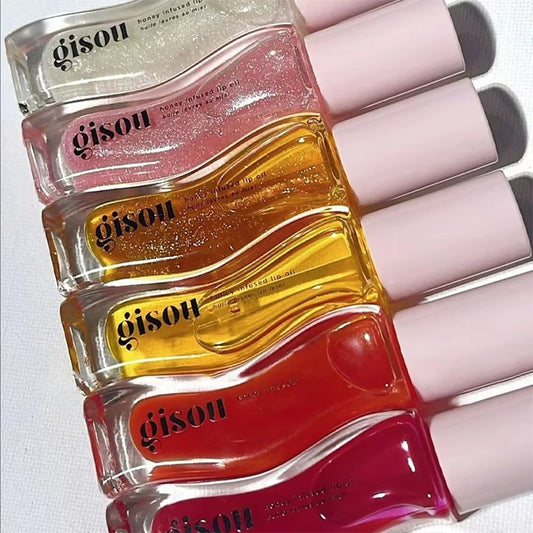 Gisou Lip Oil Original – Soin Hydratant et Repulpant, Effet Gloss et Exfoliant Naturel