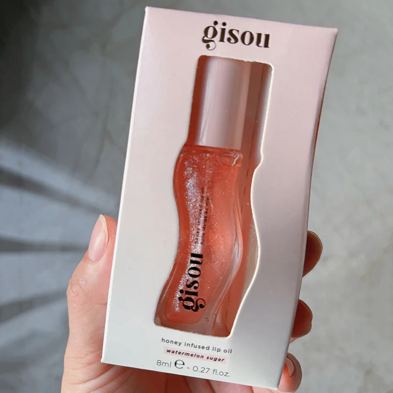 Gisou Lip Oil Original – Soin Hydratant et Repulpant, Effet Gloss et Exfoliant Naturel