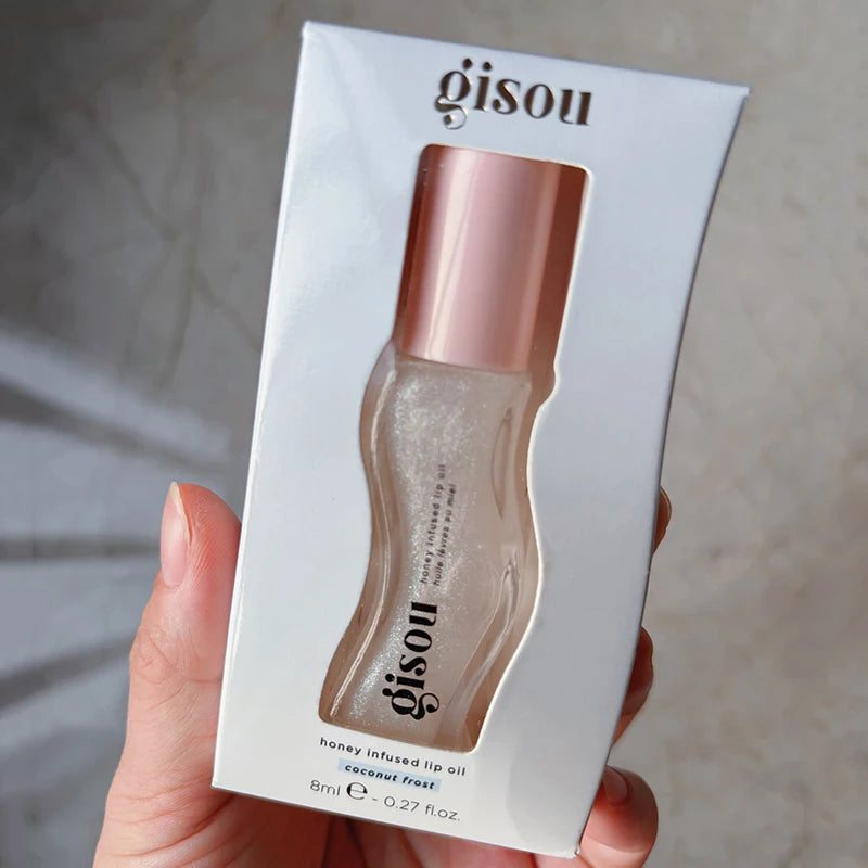 Gisou Lip Oil Original – Soin Hydratant et Repulpant, Effet Gloss et Exfoliant Naturel