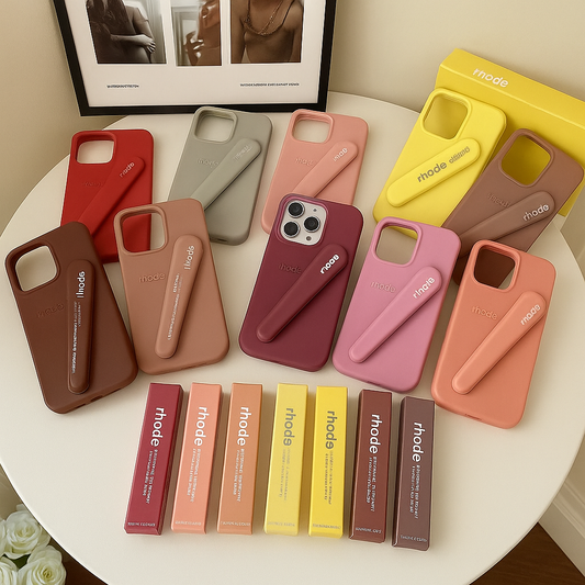 Coque iPhone Rhode Gray Toast Ribbon Espresso – Étui Souple en Silicone, Design Élégant & Protecteur