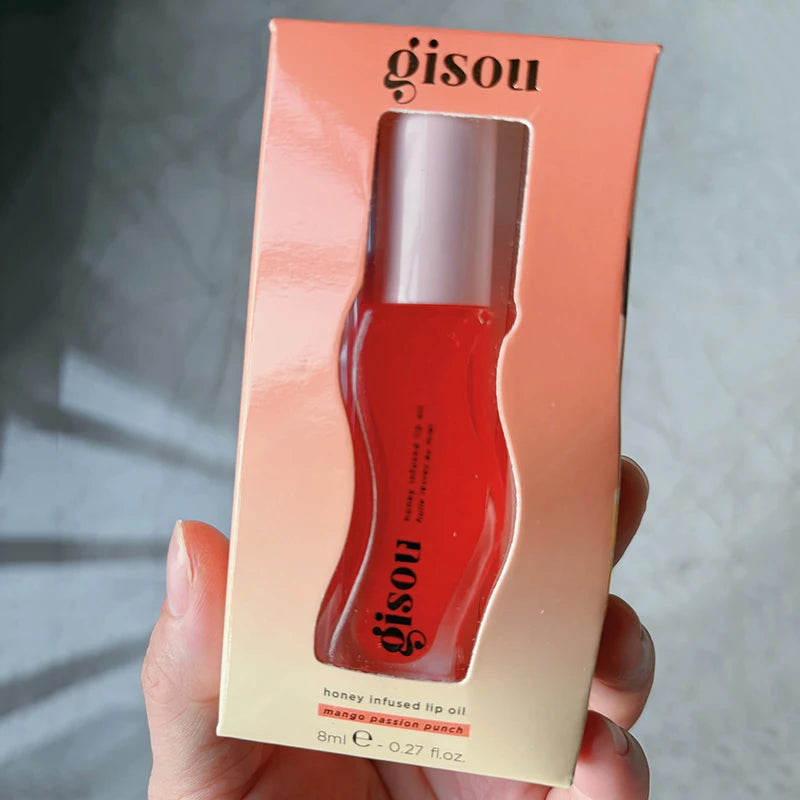 Gisou Lip Oil Original – Soin Hydratant et Repulpant, Effet Gloss et Exfoliant Naturel